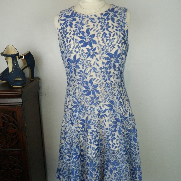 tommy hilfiger blue and white dress